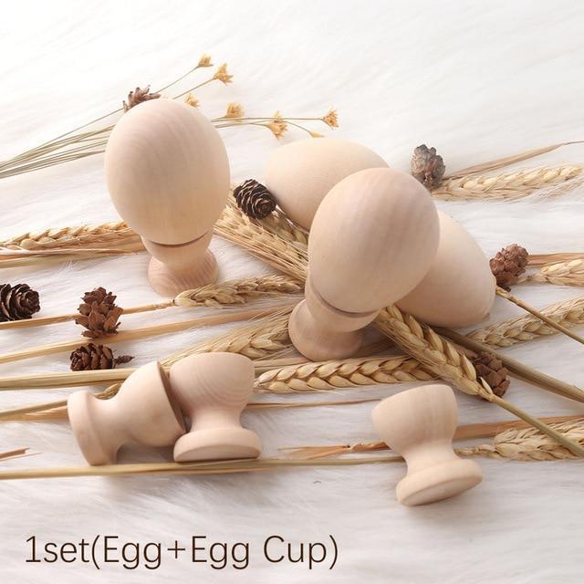 Easter Wooden Egg & Cups