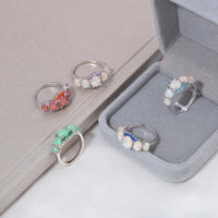 Thumbnail for Lux -  Fire Opal Garnet Ring