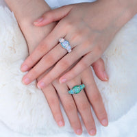 Thumbnail for Lux -  Fire Opal Garnet Ring