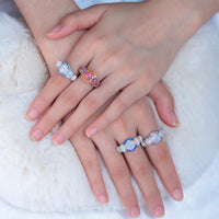 Thumbnail for Lux -  Fire Opal Garnet Ring