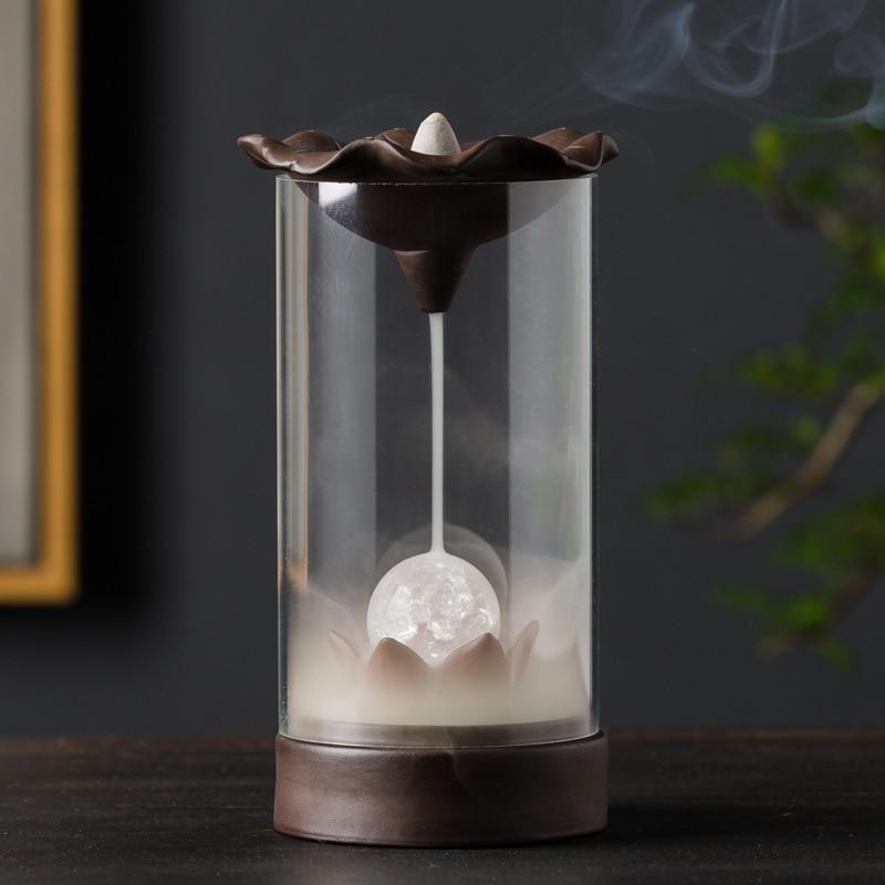Led Crystal Ball Incense Burner