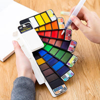 Thumbnail for Watercolor Paint Set with Water Brush & Pigment