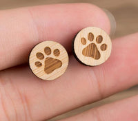 Thumbnail for Cute Wooden Stud Earrings
