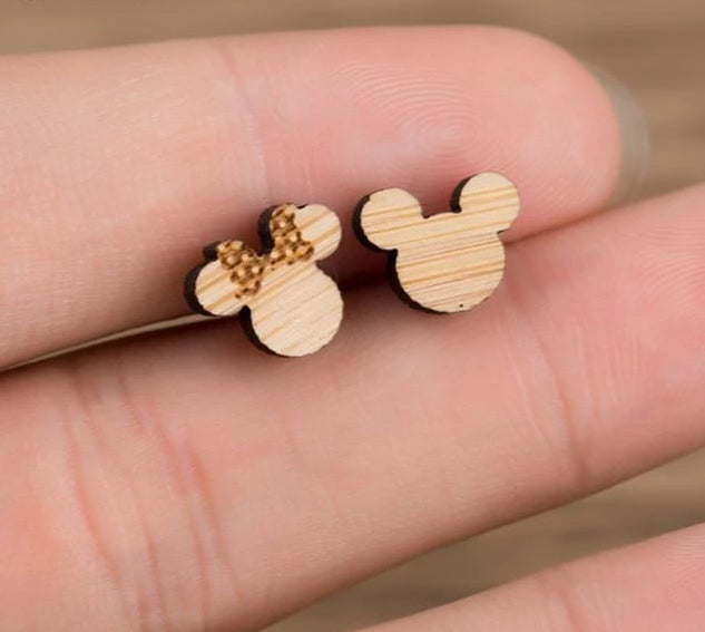 Cute Wooden Stud Earrings