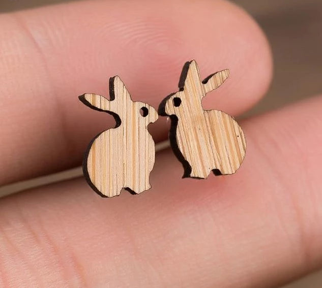 Cute Wooden Stud Earrings