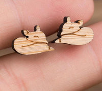 Thumbnail for Cute Wooden Stud Earrings