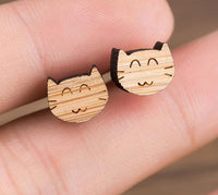Thumbnail for Cute Wooden Stud Earrings