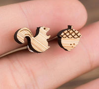 Thumbnail for Cute Wooden Stud Earrings