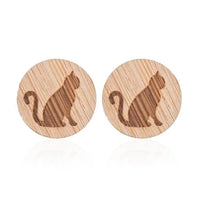 Thumbnail for Cute Wooden Stud Earrings
