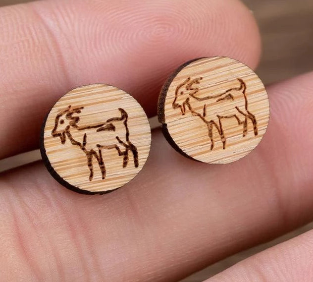 Cute Wooden Stud Earrings