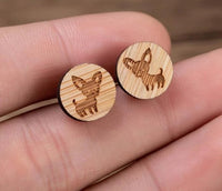 Thumbnail for Cute Wooden Stud Earrings
