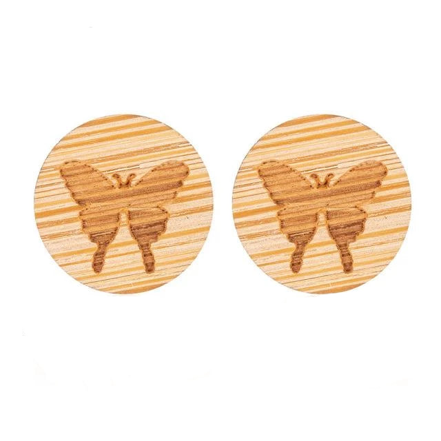 Cute Wooden Stud Earrings