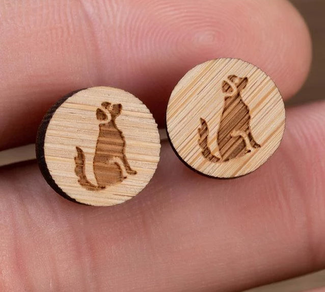 Cute Wooden Stud Earrings