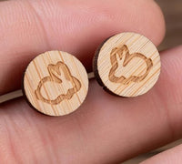 Thumbnail for Cute Wooden Stud Earrings