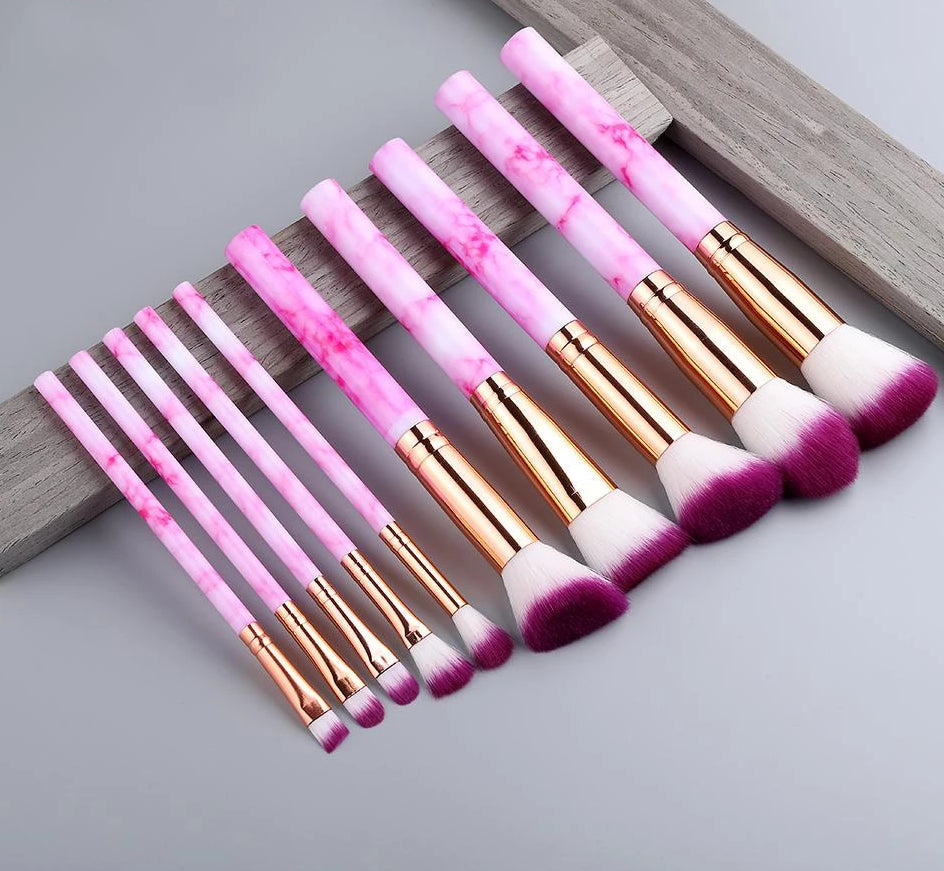 Fotina - Marble Pattern Professional Make-Up Brushes