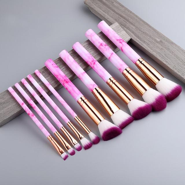 Fotina - Marble Pattern Professional Make-Up Brushes