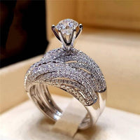 Thumbnail for Elegant Engagement Wedding Ring Set