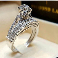 Thumbnail for Elegant Engagement Wedding Ring Set
