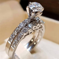 Thumbnail for Elegant Engagement Wedding Ring Set