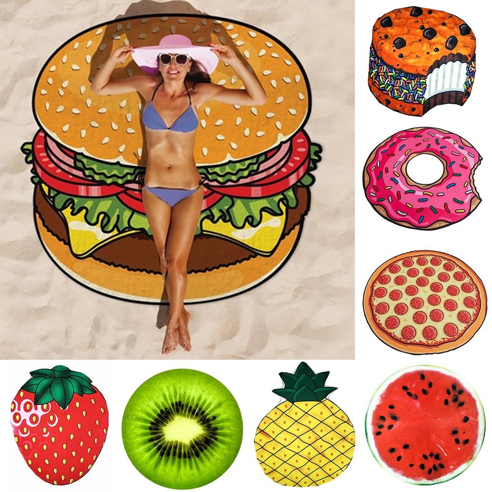 BeachBum - Round Food Beach Towel