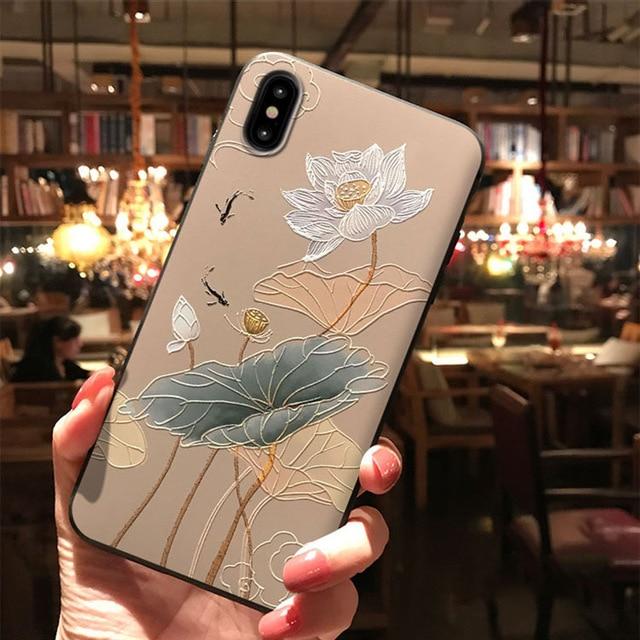 Vintage 3D Floral Phone Cover