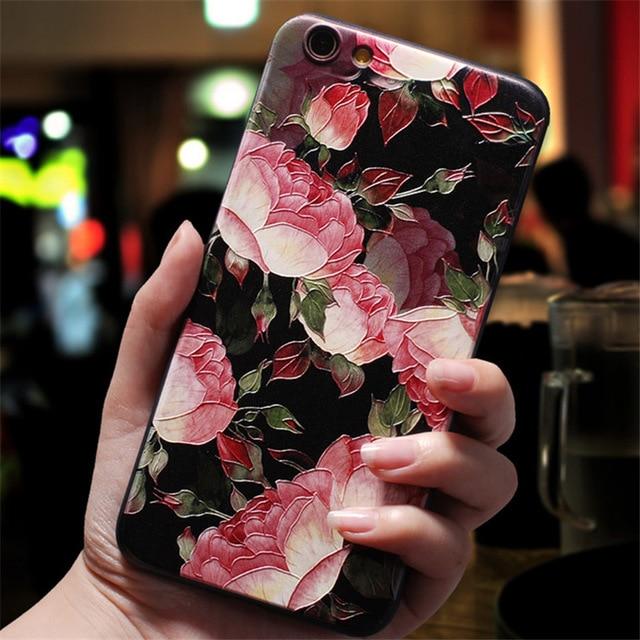 Vintage 3D Floral Phone Cover