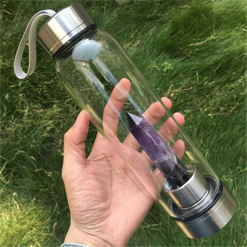 Indigo - Quartz Crystal Water Bottle