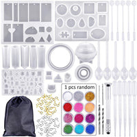 Thumbnail for DIY Crystal Glue Jewelry Mold 83 Pcs Set