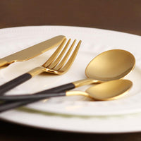 Thumbnail for Hemingway™ Black/Gold Silverware