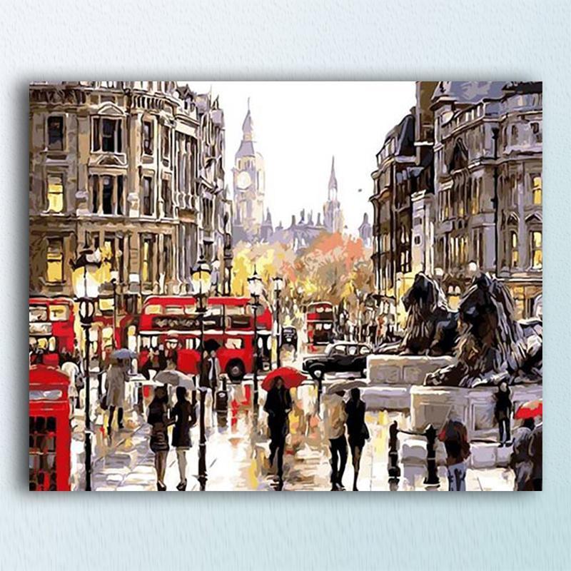 Rainy Day in London - Van-Go Paint-By-Number Kit