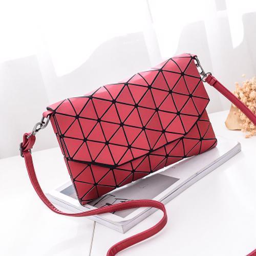 Abstract Geometric Matte Shoulder Bag