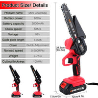 Thumbnail for 2 in 1 Mini Handheld Chainsaw 6-inch & 4-inch