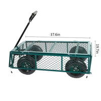 Thumbnail for Steel Garden Utility Cart Wagon w/ 550lbs Capacity, Removable Sides, Handle