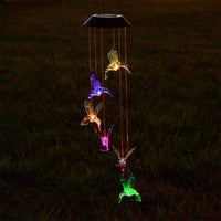 Thumbnail for Solar Powered Hummingbird Wind Chime Lights