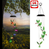 Thumbnail for Solar Powered Hummingbird Wind Chime Lights