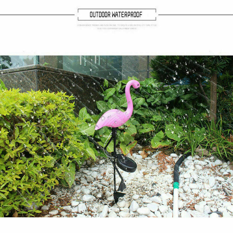 Solar Powered Flamingo Lawn Lamp