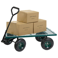 Thumbnail for Steel Garden Utility Cart Wagon w/ 550lbs Capacity, Removable Sides, Handle