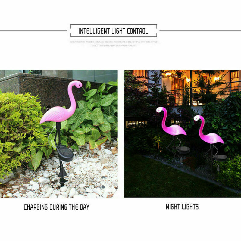 Solar Powered Flamingo Lawn Lamp