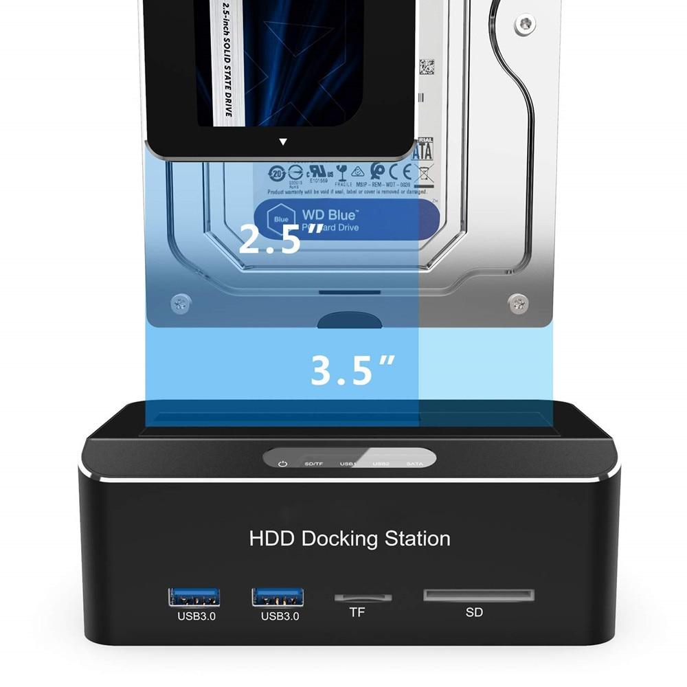 SATA HDD Docking Station with Card Readers & USB Ports