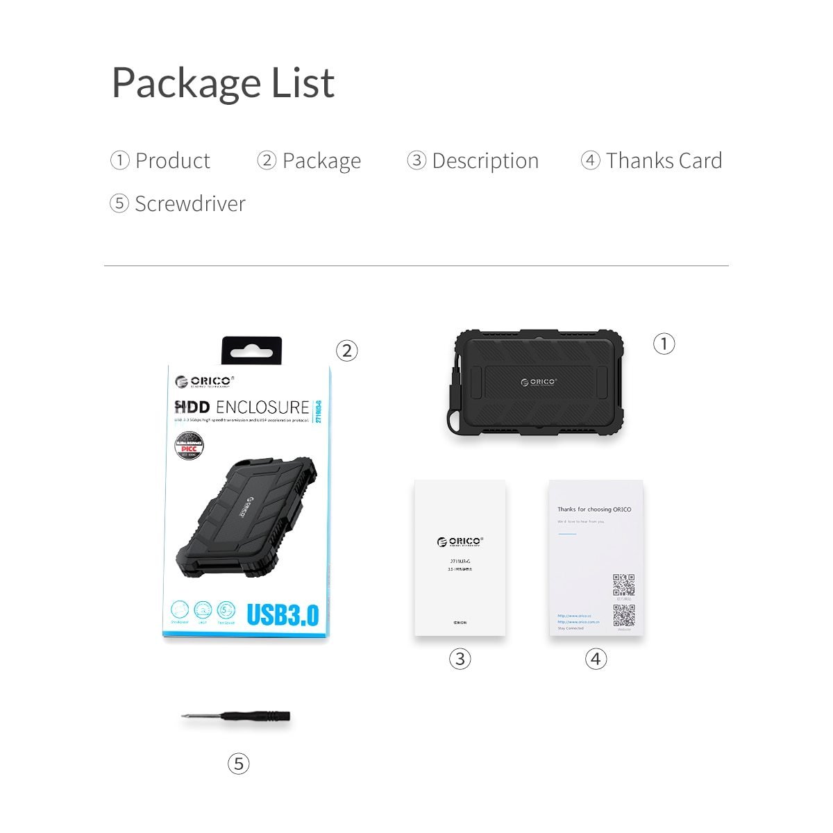 Shockproof 2.5" Hard Disk Enclosure