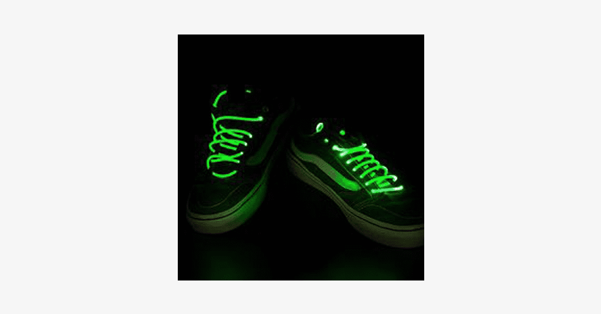LED Waterproof Shoelaces - 3 Modes - Assorted Colors