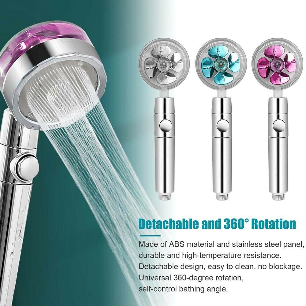 360 Degree Power Shower Head - Water Saving Rain Shower