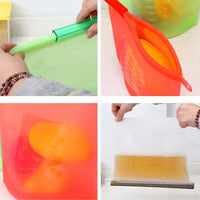 Thumbnail for Reusable Silicone Food Storage Bags