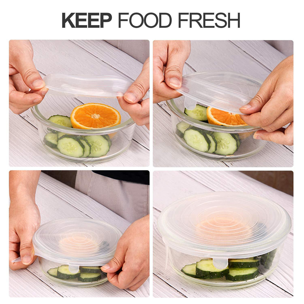 Universal Silicone Stretch Lids 6 Pack