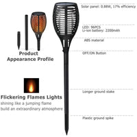 Thumbnail for 2 PCS Solar Led Torch Light Dancing Flame Edition