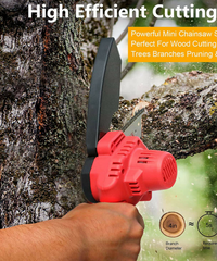 Thumbnail for 550W 21V Electric Cordless Chain Saw One-Hand Saw Wood Cutter w/ Battery&Charger
