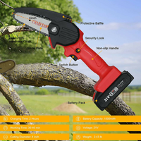 Thumbnail for 550W 21V Electric Cordless Chain Saw One-Hand Saw Wood Cutter w/ Battery&Charger