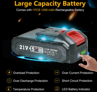 Thumbnail for 550W 21V Electric Cordless Chain Saw One-Hand Saw Wood Cutter w/ Battery&Charger