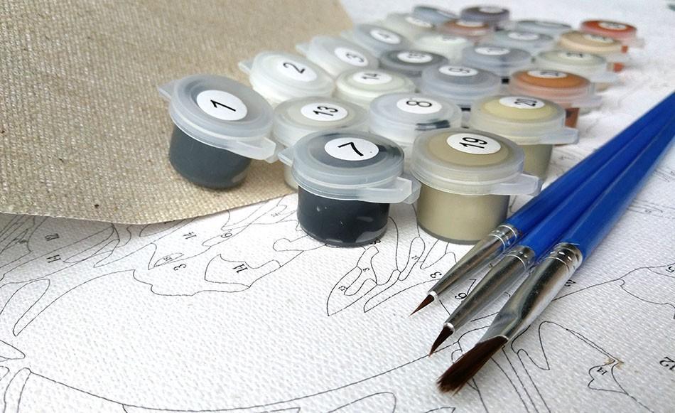 Vintage European Street - Van-Go Paint-By-Number Kit