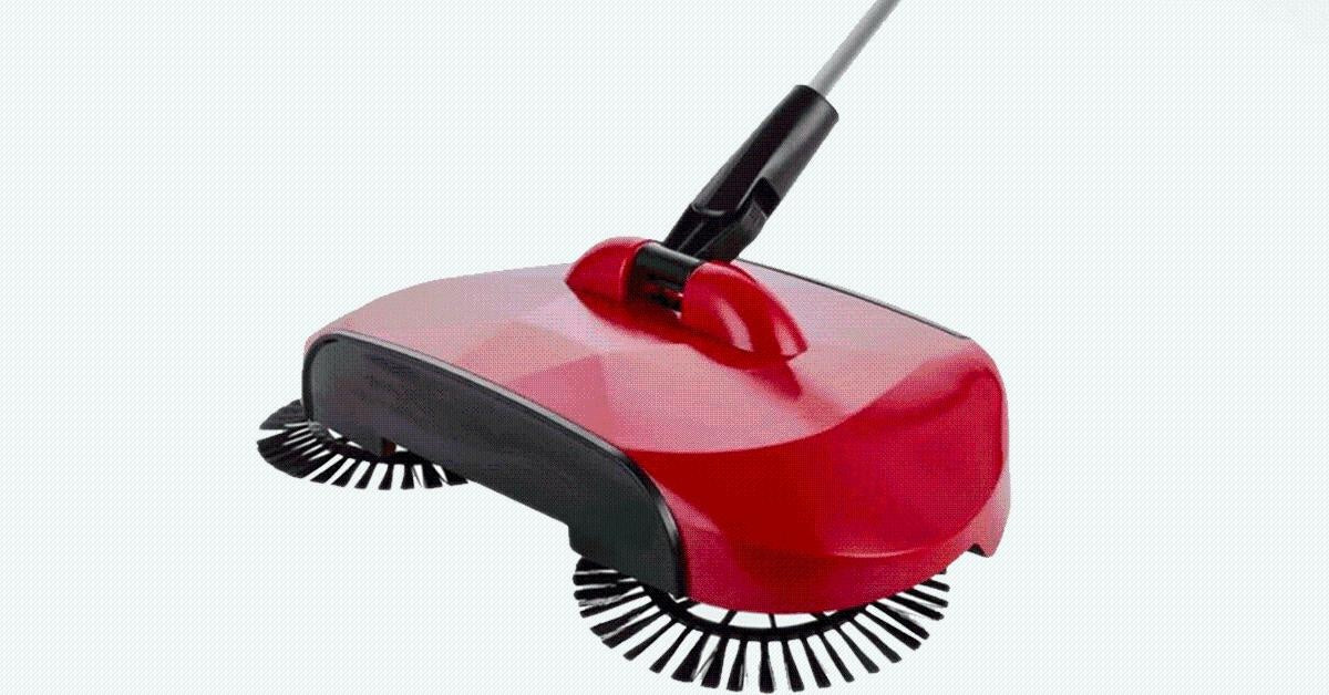 Modern Floor Sweeper with 360° Rotating Brushes